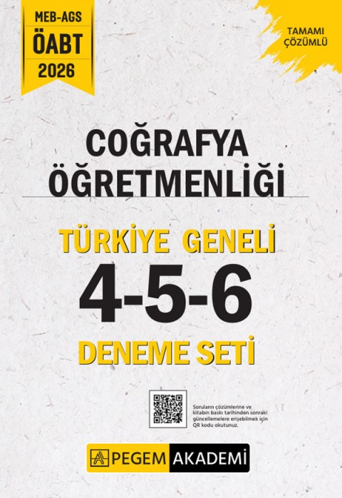 2026 MEB AGS ÖABT Coğrafya Öğretmenliği Tamamı Çözümlü Türkiye Geneli 4-5-6 (3'lü Deneme Seti)