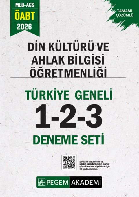 2026 MEB AGS ÖABT Din Kültürü ve Ahlak Bilgisi Öğretmenliği Tamamı Çözümlü Türkiye Geneli 1-2-3 (3'lü Deneme)