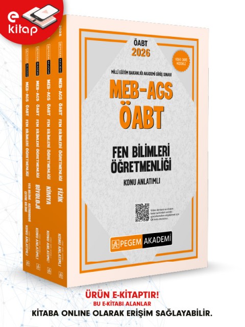2026 MEB-AGS ÖABT Fen Bilimleri Öğretmenliği Konu Anlatımlı E-Kitap Seti
