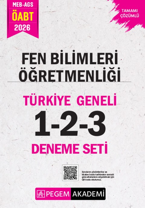 2026 MEB AGS ÖABT Fen Bilimleri Öğretmenliği Tamamı Çözümlü Türkiye Geneli 1-2-3 (3'lü Deneme Seti)