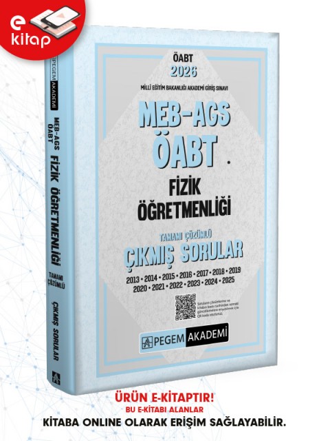2026 MEB-AGS ÖABT Fizik Öğretmenliği Tamamı Çözümlü Çıkmış Sorular (e-kitap)