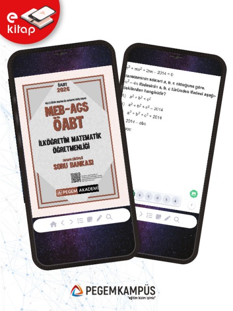 2026 MEB-AGS ÖABT İlköğretim Matematik Öğretmenliği Tamamı Çözümlü E-Soru Bankası