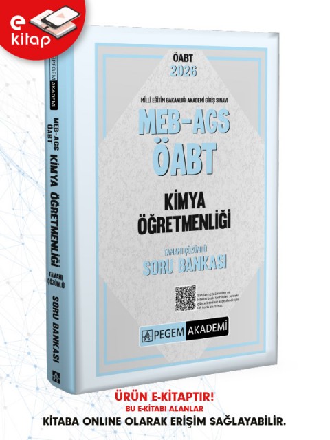 2026 MEB-AGS ÖABT Kimya Öğretmenliği Tamamı Çözümlü E-Soru Bankası