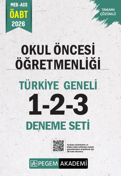 2026 MEB AGS ÖABT Okul Öncesi Öğretmenliği Tamamı Çözümlü Türkiye Geneli 1-2-3 (3'lü Deneme Seti)