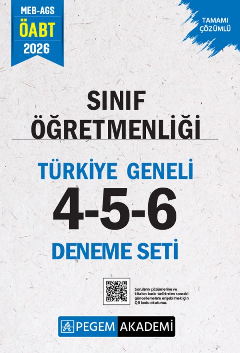 2026 MEB AGS ÖABT Sınıf Öğretmenliği Tamamı Çözümlü Türkiye Geneli 4-5-6 (3'lü Deneme Seti)