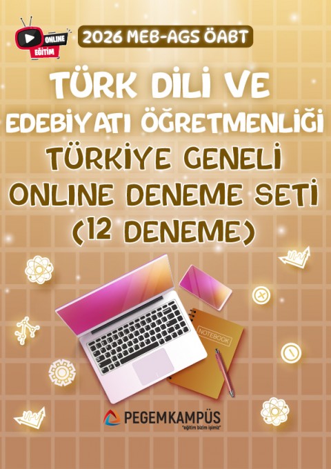 2026 MEB-AGS ÖABT Türk Dili ve Edebiyatı Öğretmenliği Türkiye Geneli Online Deneme Seti (12 Deneme)