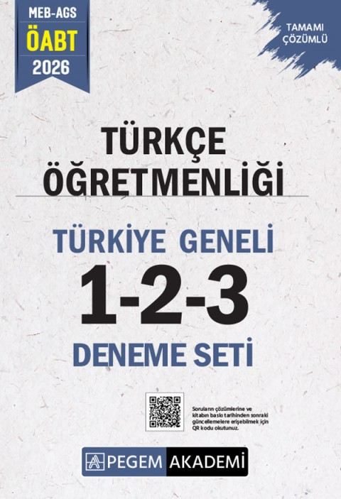 2026 MEB AGS ÖABT Türkçe Öğretmenliği Tamamı Çözümlü Türkiye Geneli 1-2-3 (3'lü Deneme Seti)