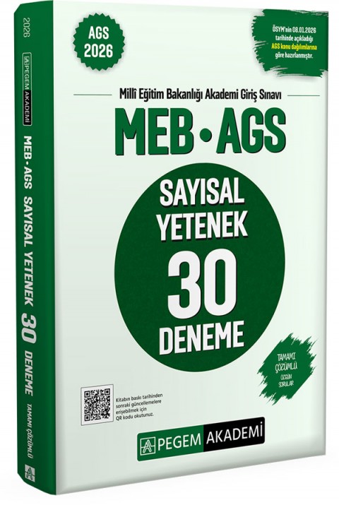 2026 MEB AGS Sayısal Yetenek 30 Deneme Tamamı Çözümlü