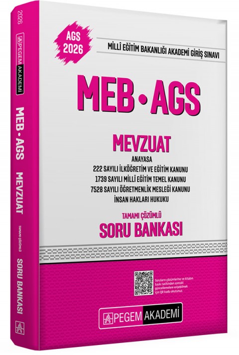 2026 MEB AGS Soru Bankası Tamamı Çözümlü Mevzuat