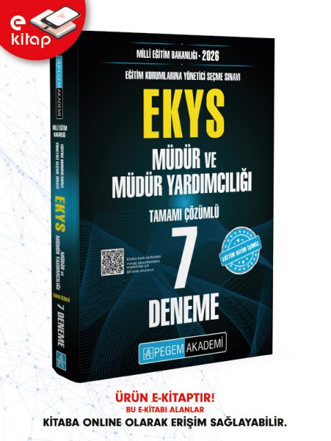 2026 Millî Eğitim Bakanlığı Eğitim Kurumlarına Yönetici Seçme Sınavı (EKYS) Müdür ve Müdür Yardımcılığı Tamamı Çözümlü 7 Deneme (e-kitap)