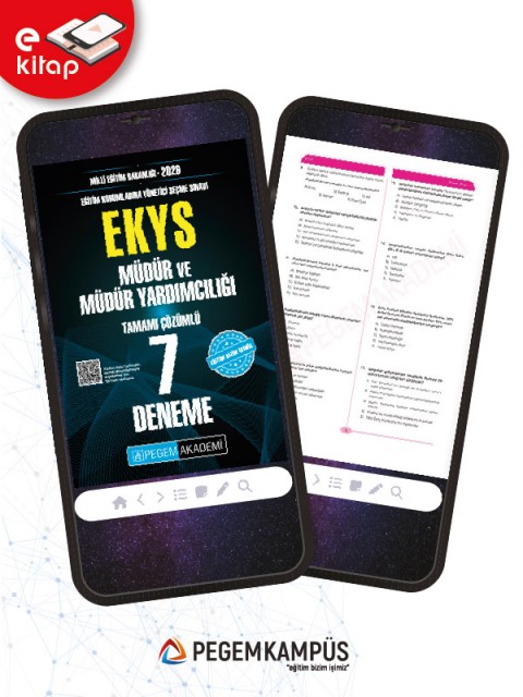 2026 Millî Eğitim Bakanlığı Eğitim Kurumlarına Yönetici Seçme Sınavı (EKYS) Müdür ve Müdür Yardımcılığı Tamamı Çözümlü 7 Deneme (e-kitap)