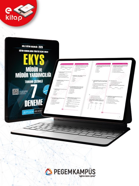 2026 Millî Eğitim Bakanlığı Eğitim Kurumlarına Yönetici Seçme Sınavı (EKYS) Müdür ve Müdür Yardımcılığı Tamamı Çözümlü 7 Deneme (e-kitap)