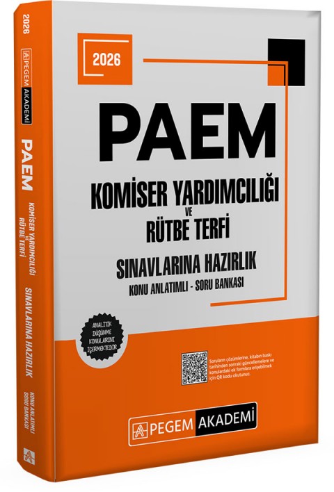 2026 PAEM Komiser Yardımcılığı ve Rütbe Terfi Sınavlarına Hazırlık Konu Anlatımlı Soru Bankası