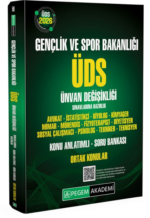 2026 ÜDS Gençlik ve Spor Bakanlığı Ünvan Değişikliği Sınavlarına Hazırlık Konu Anlatımlı Soru Bankası ORTAK KONULAR