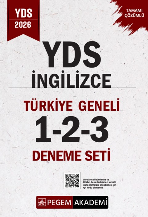 2026 YDS İngilizce Tamamı Çözümlü Türkiye Geneli 1-2-3 (3'lü Deneme Seti)