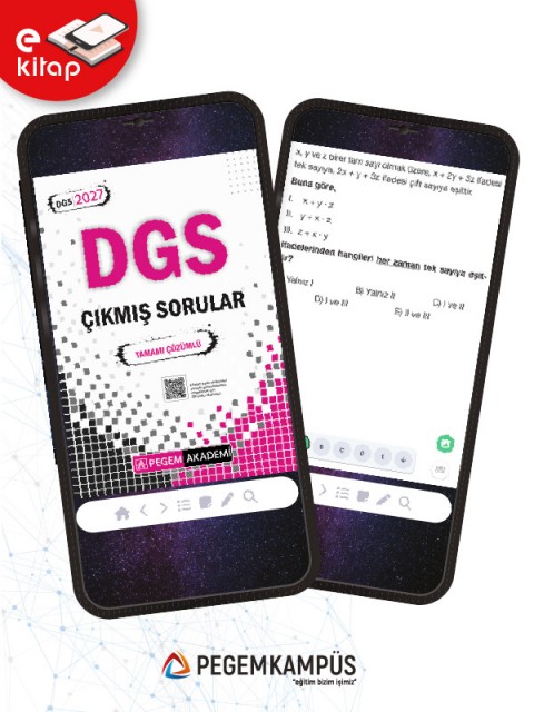 2027 DGS Tamamı Çözümlü Çıkmış Sorular E-Kitap