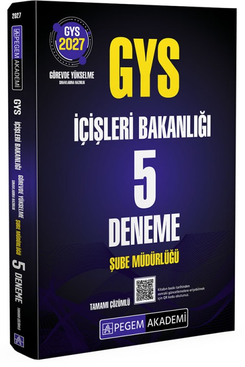 2027 GYS İçişleri Bakanlığı Şube Müdürlüğü 5 Deneme
