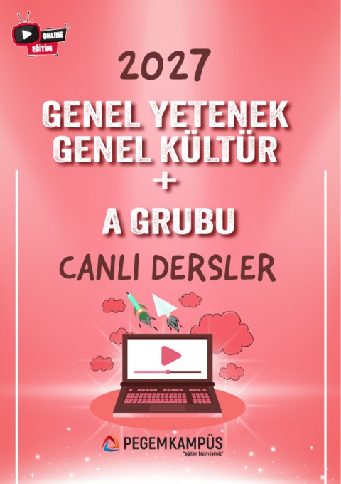 2027 KPSS Genel Yetenek Genel Kültür + A Grubu Canlı Dersler + Ders İzleme Defteri + Soru Bankası