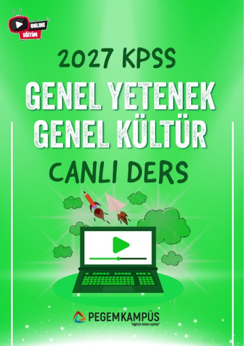 2027 KPSS Lisans Genel Yetenek Genel Kültür Canlı Ders + Ders İzleme Defteri + Soru Bankası
