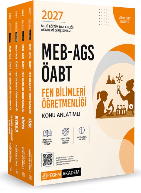 2027 MEB AGS ÖABT Fen Bilimleri Öğretmenliği Konu Anlatımlı Modüler Set (4 Kitap)