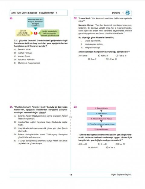 Bilgi Sarmal TYT AYT Eşit Ağırlık 5+1 Sarmal Deneme