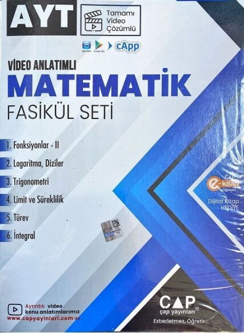 Çap AYT Matematik Fasikül Seti Tamamı Video Çözümlü