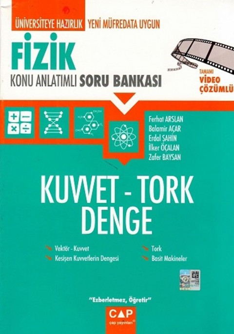 Çap Fizik Kuvvet Tork Denge Konu Anlatımlı Soru Bankası