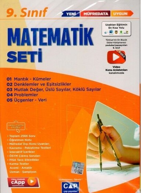 Çap Yayınları 9.  Sınıf Matematik Anadolu Seti