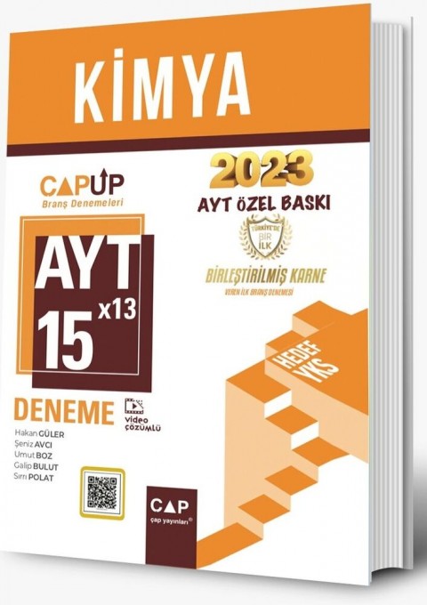 Çap Yayınları AYT Kimya 15 X 13 Up Deneme 2023 Özel Baskı