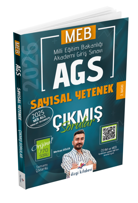 Dizgi Kitap 2026 MEB AGS Tamamı Video Çözümlü Sayısal Yetenek Çıkmış Sorular 2. Baskı Mertcan Güler