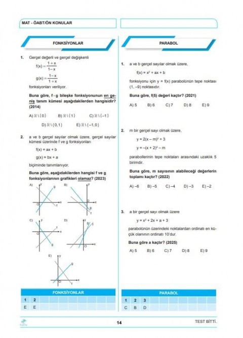 Dizgi Kitap 2026 Meb Ags ÖABT İlköğretim Matematik Öabt'nin Rehberi Konularına Göre Tasnif Edilmiş Son 13 Yıl Orijinal Video Çözümlü Çıkmış Sınav Soruları Dr. Yavuz Hoca 3. Baskı