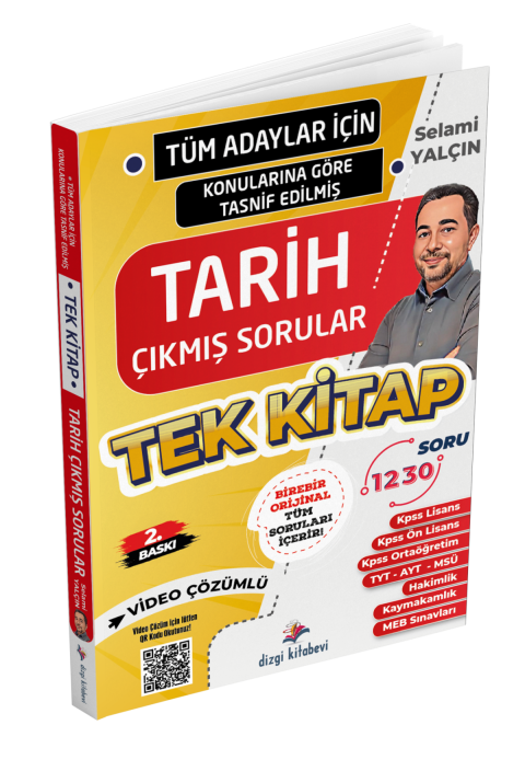Dizgi Kitap 2026 Tüm Adaylar İçin Tüm Sınavlar Tarih Video Çözümlü Çıkmış Soru Külliyatı 2. Baskı Selami Yalçın
