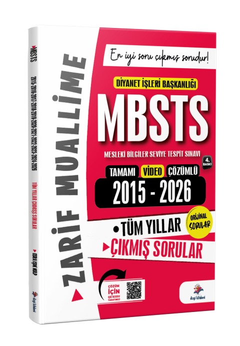 Dizgi Kitap 2027 DİB MBSTS Konularına Göre Tasnif Edilmiş 2015- 2026 Tüm Yıllar Orijinal Video Çözümlü Çıkmış Sınav Soruları Zarif Muallime Esra Işık Kulp 4. Baskı