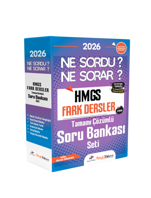 Dizgi Kitap Hukuk Atölyesi 2026 HMGS Fark Dersler Ne Sordu Ne Sorar Tamamı Çözümlü Soru Bankası Seti