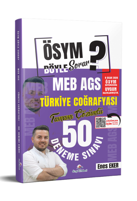 Dizgi Kitap ÖSYM Böyle Sorar 2026 MEB AGS Türkiye Coğrafyası Tamamı PDF Çözümlü 50 Deneme Sınavı Enes Eker