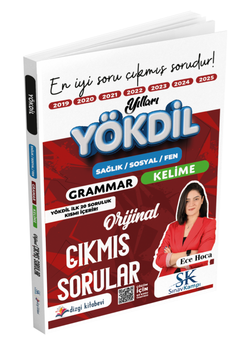 Dizgi Kitap - Sınav Kampı YÖKDİL Grammar Kelime Tamamı Video Çözümlü Orijinal Çıkmış Sorular Ece Hoca