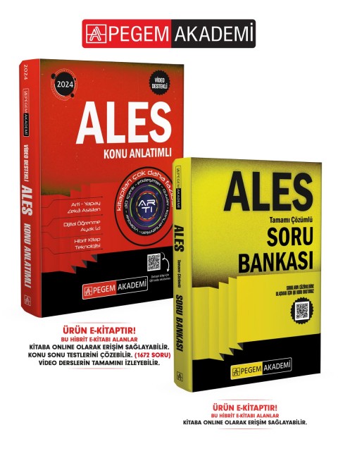 E-KİTAP 2024 ALES Konu Anlatımlı + ALES Soru Bankası  (2 Kitap)