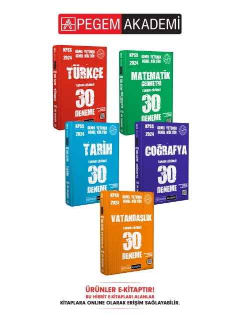 E-KİTAP 2024 Kpss Genel Yetenek Genel Kültür 150 Deneme Set (5 Kitap)