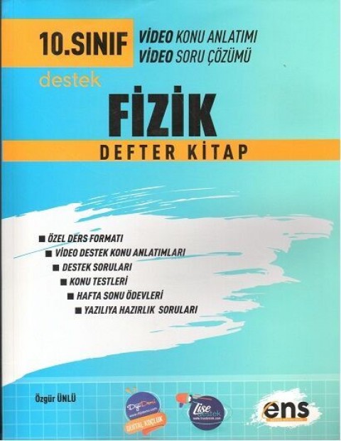 ENS Yayıncılık 10. Sınıf Fizik Defter Kitap