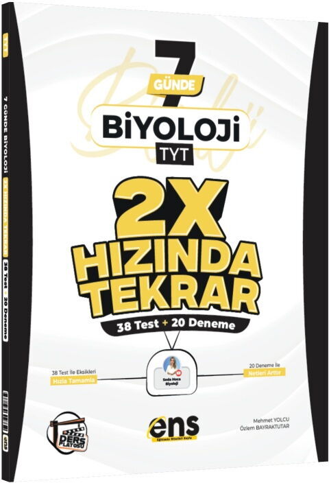 ENS Yayıncılık TYT Biyoloji Ders Platosu 7 Günde 2X Hızında Tekrar