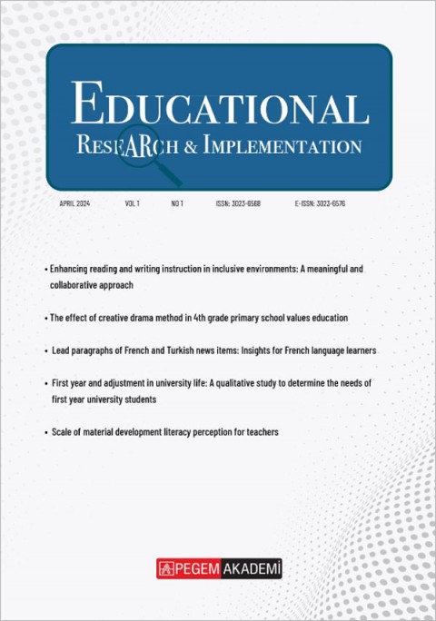Educational Research & Implementation (Volume: 1 Issue: 1 (2024))