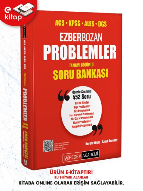 AGS-KPSS-ALES-DGS Ezberbozan Problemler Tamamı Çözümlü E-Soru Bankası