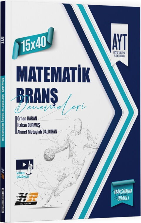 Hız ve Renk Yayınları AYT Matematik 15 x 40 Denemeleri