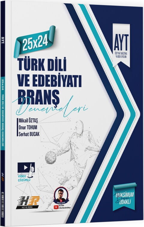 Hız ve Renk Yayınları AYT Türk Dili ve Edebiyatı 25 x 24 Denemeleri