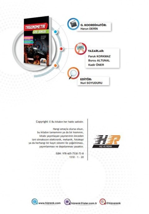 Hız ve Renk Yayınları Trigonometri Soru Bankası