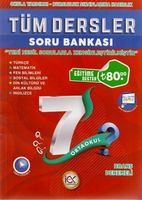 İlk Önce Yayıncılık 7. Sınıf Tüm Dersler Soru Bankası