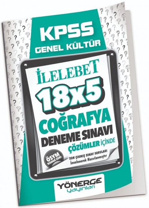 KPSS Coğrafya İLELEBET 18x5 Deneme Çözümlü