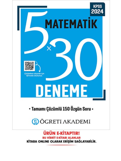 KPSS Genel Yetenek Genel Kültür 5x30 Matematik Deneme E-Kitap