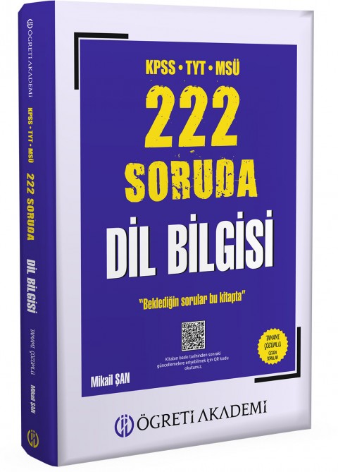 KPSS TYT MSÜ 222 Soruda Dil Bilgisi Tamamı Çözümlü Özgün Sorular
