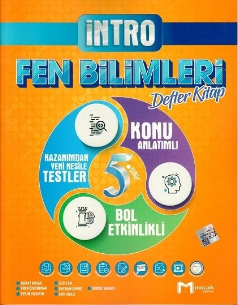 Mozaik Yayınları 5. Sınıf Fen Bilimleri İntro Defter Kitap